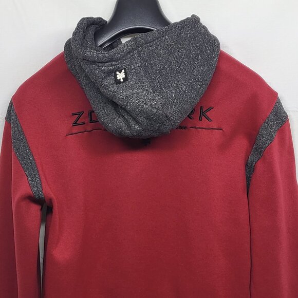 Zoo York Mens Hoodie Jacket Medium Full Zip Fleece Embroidered Logo Pockets - Picture 12 of 16